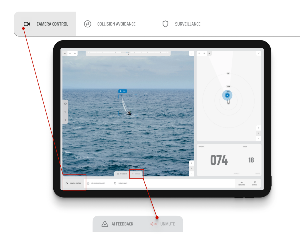 Camera control option on new Sea.AI software update