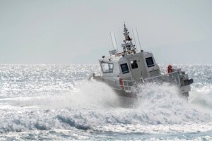 Governmental boat at sea
