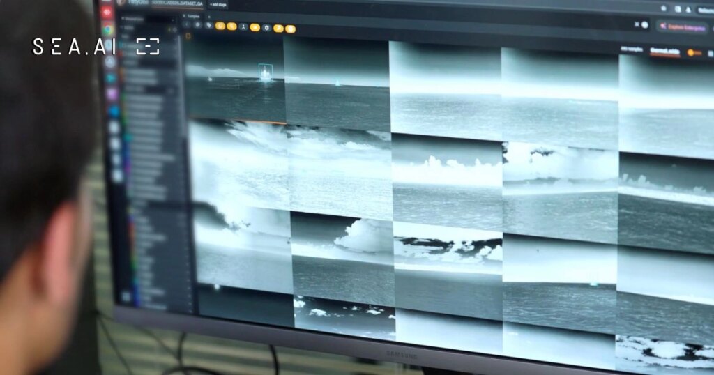 SEA.AI collecting and annotating data from sea trials to train its AI models.