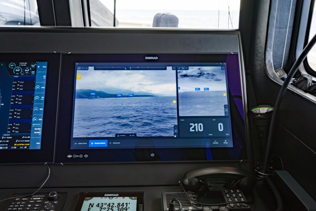 SEA.AI Sentry user interface shown on yacht MY Lady Jade