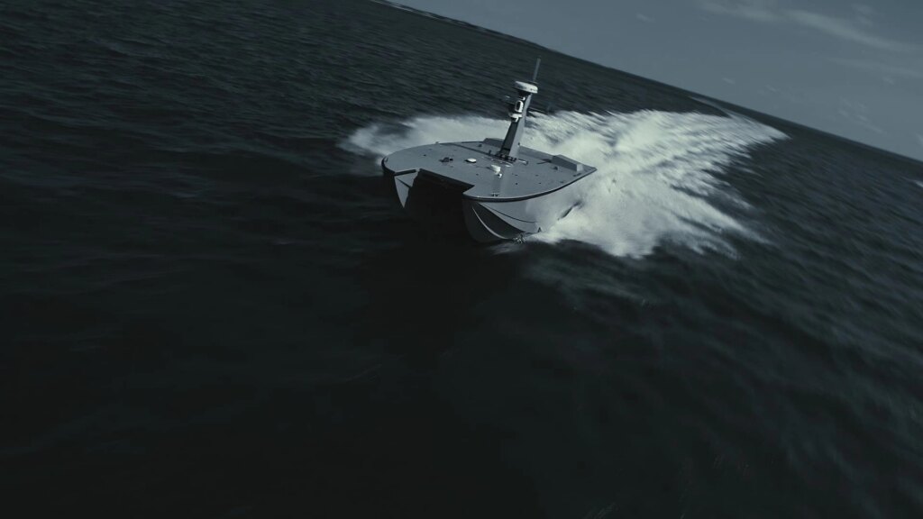 MARTAC's USV on the water
